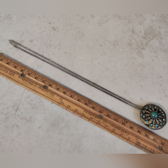 Vintage Sterling Silver Filigree Brooch/Pendant - Picture 8 of 15